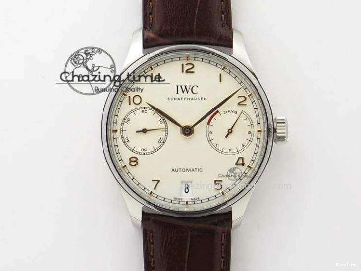 MIROTIME 0310 Portuguese Real PR IW500703 ZF 1:1 Best Edition On Black Leather Strap A Durable 7370